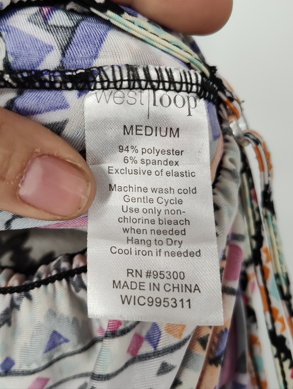 west loop Multicolor Trible Ruffle Smocked Maxi Dress Women's Medium - Picture 8 of 8